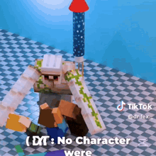 a video of a minecraft character with a firework rocket on top of it