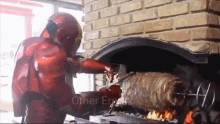 iron man kebab slicing it