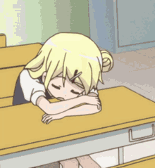 Sneaky Sleepy Blonde GIF