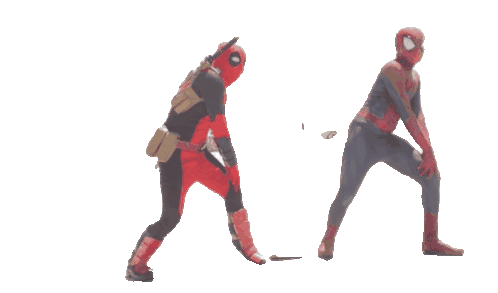 Spiderman Deadpool Sticker - Spiderman Deadpool Dance Stickers