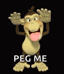 a cartoon monkey is sticking its tongue out and making a face .