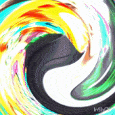a colorful swirl with the word inshot on the bottom right