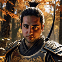 a painting of a man with armor and a sword has the name alighiero on the bottom