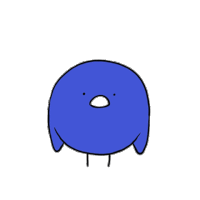 a drawing of a white circle with a blue circle in the middle on a blue background