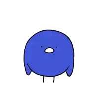 a drawing of a white circle with a blue circle in the middle on a blue background