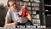 Fuck You Iron Man Toy GIF - Fuck You Iron Man Iron Man Toy GIFs