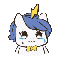 a cartoon unicorn with a lightning bolt on its head