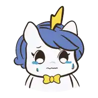 a cartoon unicorn with a lightning bolt on its head