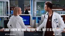 Look I Know We Have History Will But It Is History Dr Will Halstead GIF - Look I Know We Have History Will But It Is History Dr Will Halstead Dr Hannah Asher GIFs