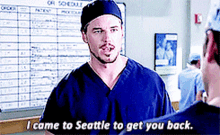 Greys Anatomy Mark Sloan GIF - Greys Anatomy Mark Sloan I Came To Seattle To Get You Back GIFs
