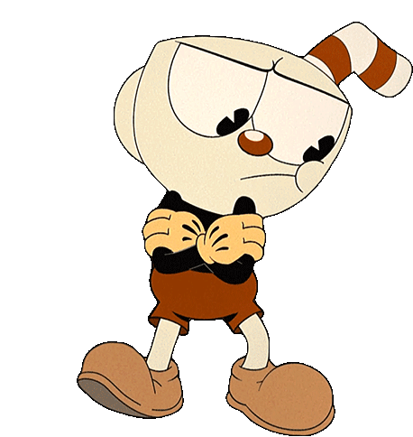 Waiting Cuphead Sticker - Waiting Cuphead The Cuphead Show Stickers