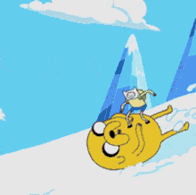 Sledding Adventure Time GIF - Sledding Adventure Time Jake GIFs