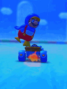 Mario Kart Tour Penguin Mario GIF