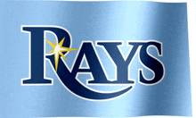 rays logo on a blue background with a star