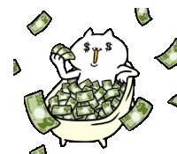 Intense Cat Money Bath Sticker - Intense Cat Money Bath Rich Stickers