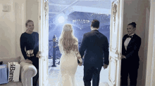 husband and wife holding hands groom and bride wedding mike sorrentino