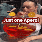 Aperol Just One Drink GIF - Aperol Just One Drink Giant Glass GIFs