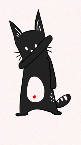 Black And White Cat Cartoons GIFs | Tenor