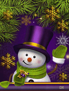 Snowman Christmas GIF - Snowman Christmas Purple GIFs