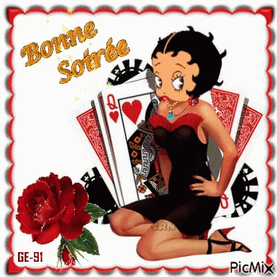 Betty Boop Bonne Soiree GIF - Betty Boop Bonne Soiree Playing Cards -  Discover & Share GIFs