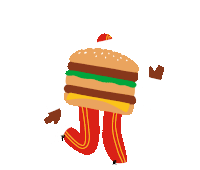 Burger Foodie Sticker - Burger Foodie Hamburger Stickers