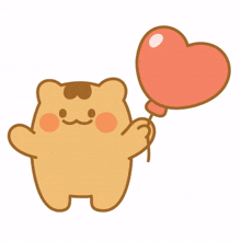 mouse cute balloon heart happy