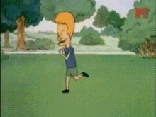 Beavis And Butthead Running In Circles GIF