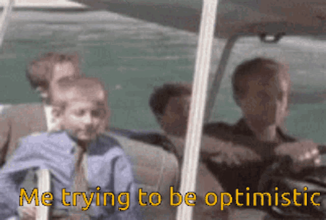 a group of people are sitting in a car with the words 