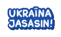 a blue sign that says ukraina jasasin