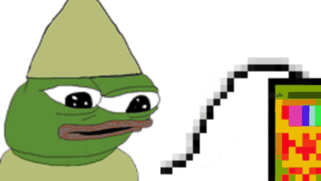 Pepega eating a crayon