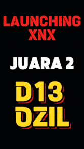 a blue background with the words launching xnx juara 2 d13 ozil