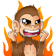 Monkey Fire Bored Hash Club Sticker - Monkey Fire Bored Hash Club Bhc Stickers