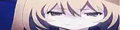 a close up of a anime girl 's face with her eyes closed
