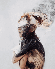 Woman On Fire Melting GIF - Woman On Fire Melting Disintegrating GIFs