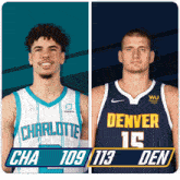 Charlotte Hornets (109) Vs. Denver Nuggets (113) Post Game GIF - Nba Basketball Nba 2021 GIFs