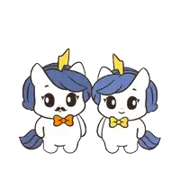 a happy father 's day greeting card with two unicorns wearing bow ties
