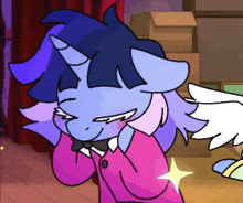 a drawing of a unicorn with a bow tie