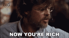 Now Youre Rich Ben Rickert GIF - Now Youre Rich Ben Rickert Brad Pitt GIFs