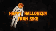 Happy Halloween From Ssg Spacestation Gaming GIF - Happy Halloween From Ssg Spacestation Gaming Astronaut With Pumpkin Head GIFs