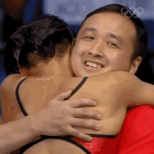 Hugging Shi Tingmao GIF - Hugging Shi Tingmao Olympics GIFs