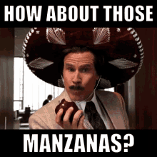 How About Those Manzanas Apple GIF - How About Those Manzanas Apple Will Ferrell GIFs