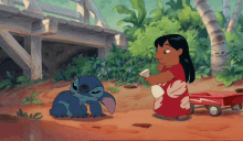 spraying disinfect lilo and stitch lilo stitch