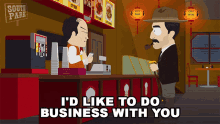 Id Like To Do Business With You Goo Man GIF - Id Like To Do Business With You Goo Man South Park GIFs