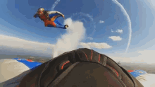 extreme wing suit gliding flying air