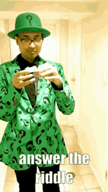 Riddler Answer The Question GIF - Riddler Answer The Question GIFs