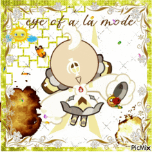 a picture of a cartoon character with the words eye of a la mode on the bottom