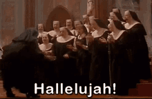 Nuns Hallelujah GIF - Nuns Hallelujah Praise The Lord GIFs