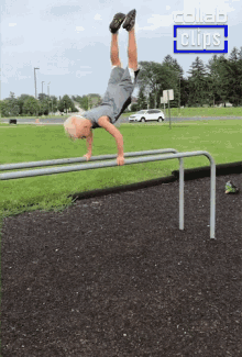 Kid Headstand And Fall Headstand Fail GIF - Kid Headstand And Fall Headstand Fail Railings GIFs