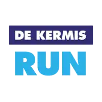 a blue and pink logo for de kermis