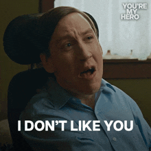 a man in a wheelchair says " i don t like you "